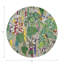 Sabi Jungle Beige Vegan Leather Round Coasters-1204487312