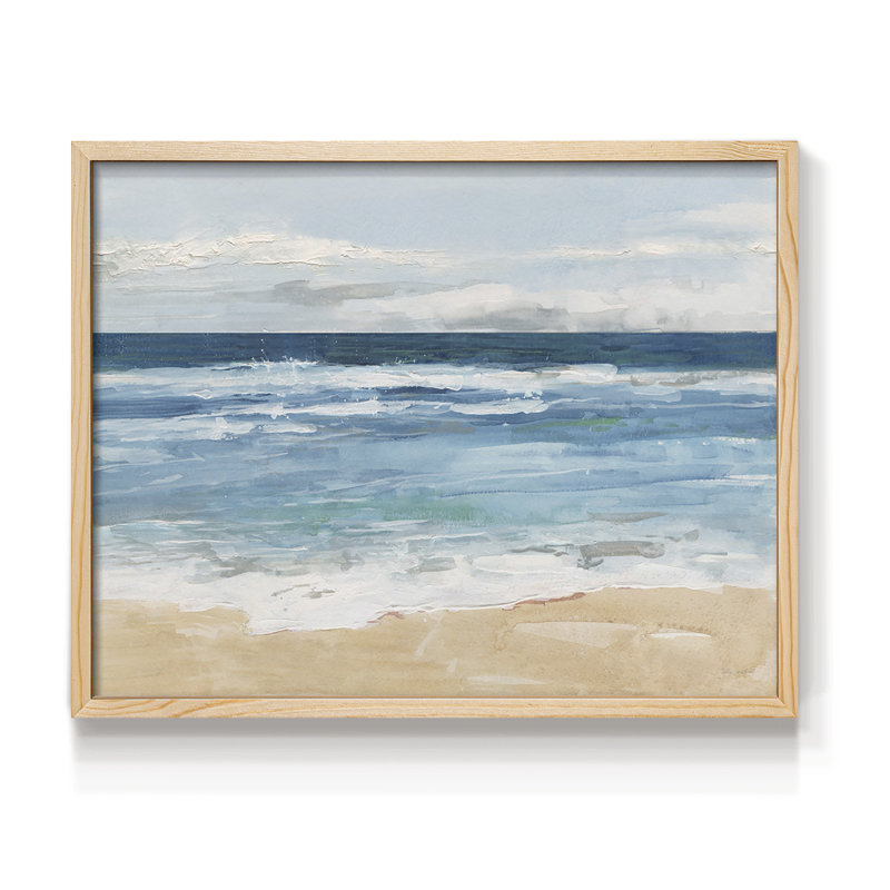 Ocean Waves II -Framed Print - Restickable, H 8 po x l 10 po, Naturel