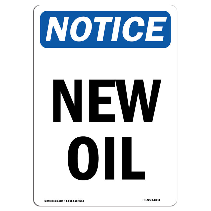 New Oil Sign