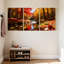 Ensemble de 3 impressions d'art sur toile, paysage d'automne