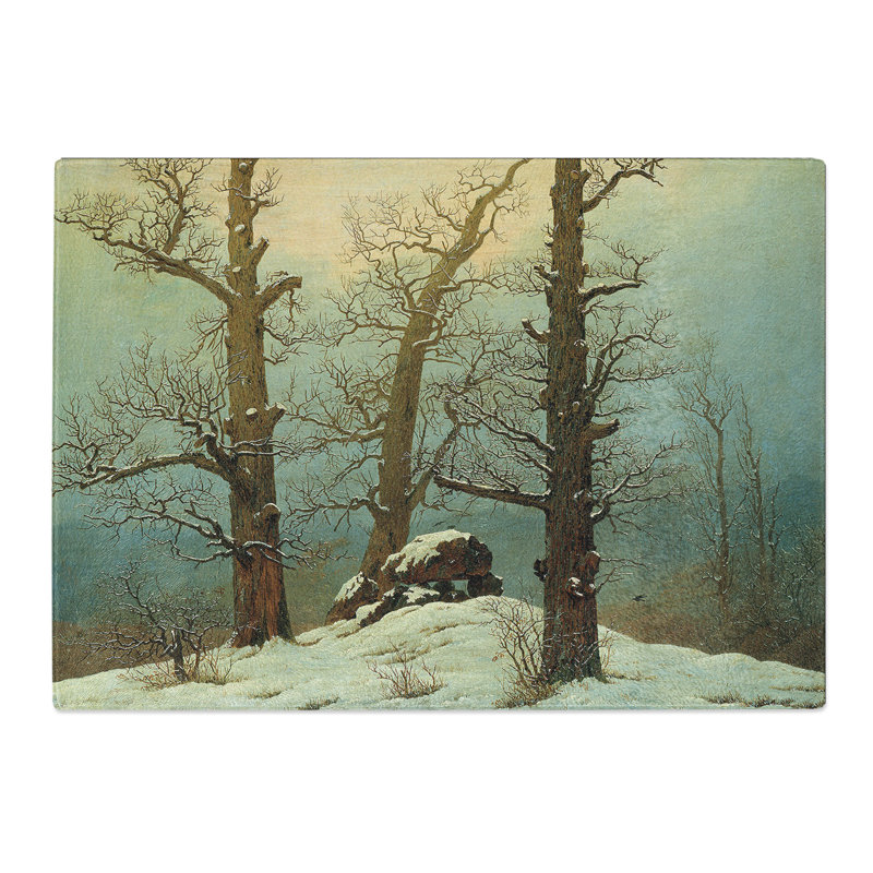 Cairn in Snow by Caspar David Friedrich Chopping Board, 0.4cm H x 28.5cm W x 39cm L