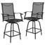All-Weather PVC-coated polyester Swivel Patio Stools and Deck Chairs with High Back & Armrests-452335378