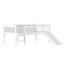 Lit mezzanine avec tablettes de rangement, bois massif et lumières DEL-124950891-124950893