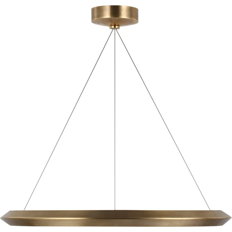 Peter Bristol Encircle 28" Ring Chandelier, Natural Brass