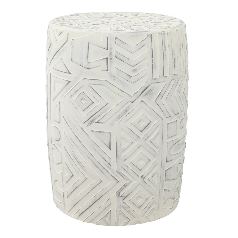 Tabouret de jardin 17,75 po Rafi, Crème, crème