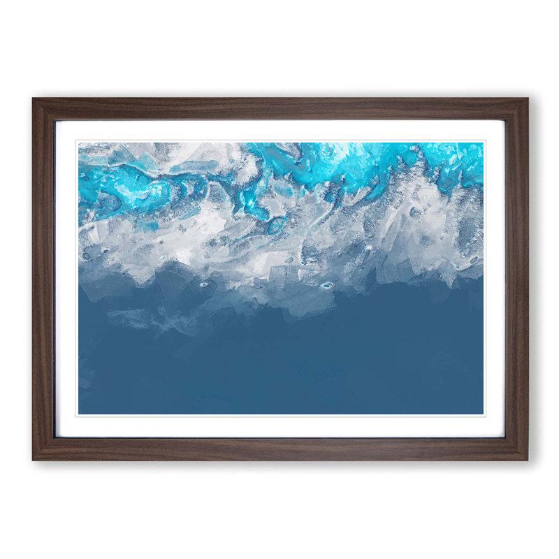 Take a Chance in Abstract - Picture Frame Painting Print, Walnut Framed, 27cm H x 36cm W x 2cm D