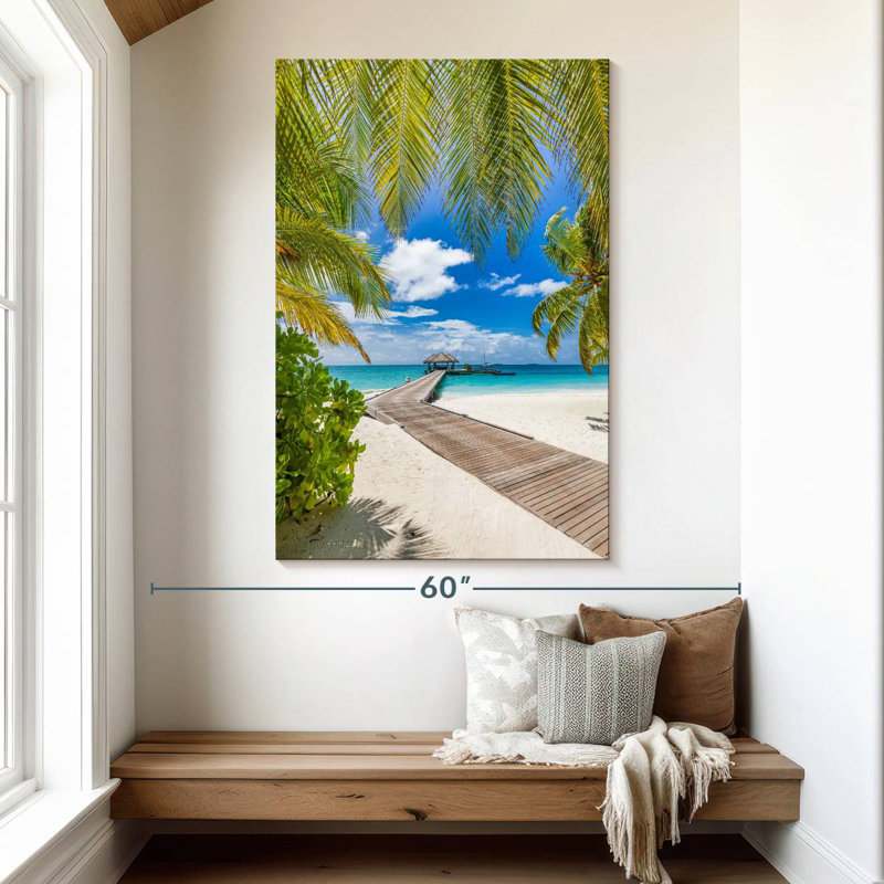 Maldives seaside dock Aletra, H 51 po x l 34 po