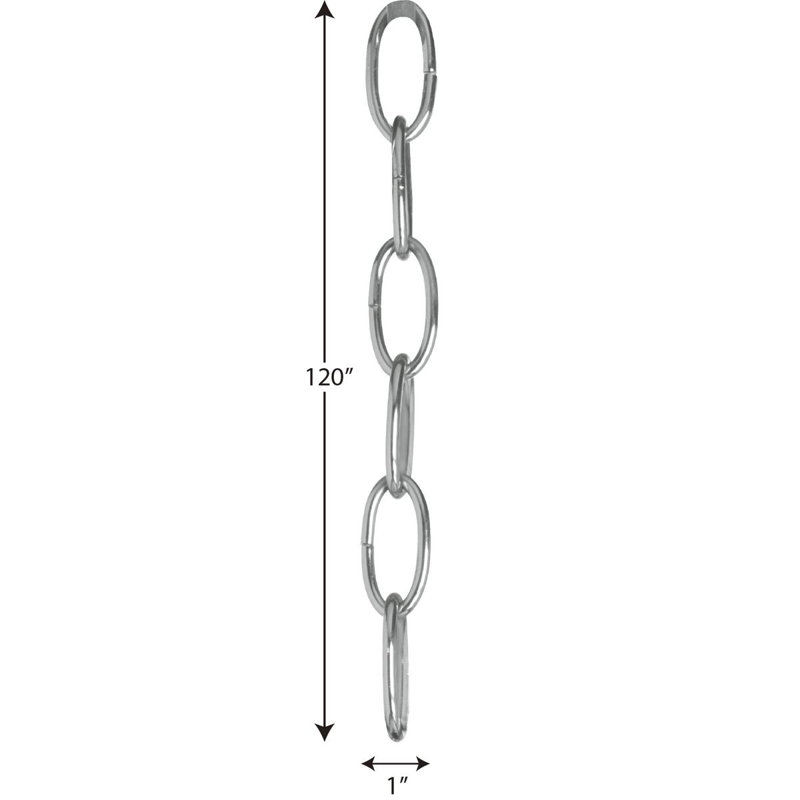 Polished Chrome 10' Chain for Hanging Fixtures