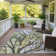 Machine Washable Indoor/Outdoor Adalaide ACN2336 Botanical Rug