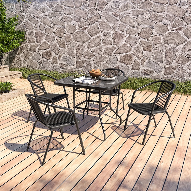 Istanbul 4 - Person Patio Dining Set with Square Table