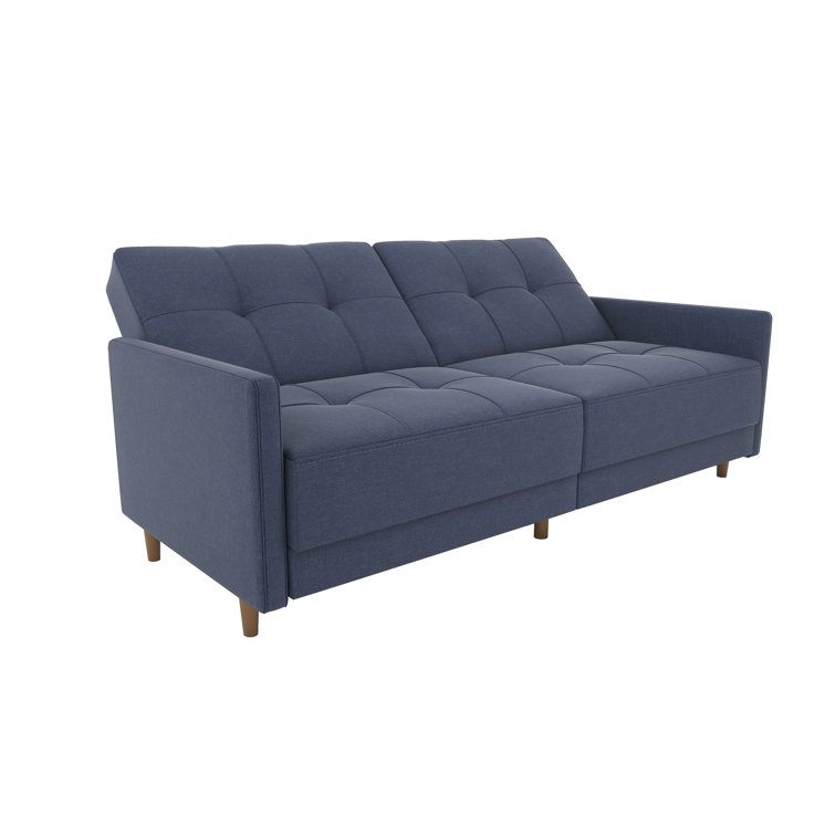Geraldton Twin 76 Wide Cushion Back Convertible Sofa Zipcode Design Upholstery Color: Gray Polyester Blend