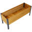 Lit surélevé rectangulaire en bois pour jardin