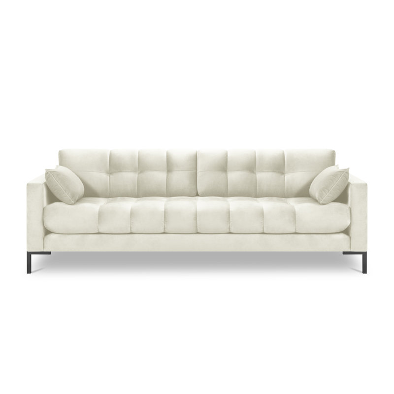 Adoraim 4 Seater Sofa, Light Beige, Black