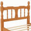 Lit plateforme en bois avec tête et pied de lit à fuseaux-66576288-66576289