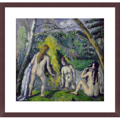 The Three Bathers by Paul Cézanne -Framed Giclee Print