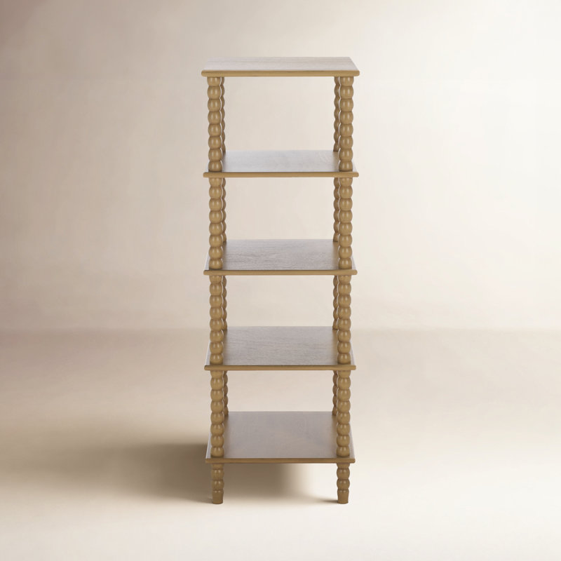 Netta 5 Tier Shelving Unit, Desert Brown