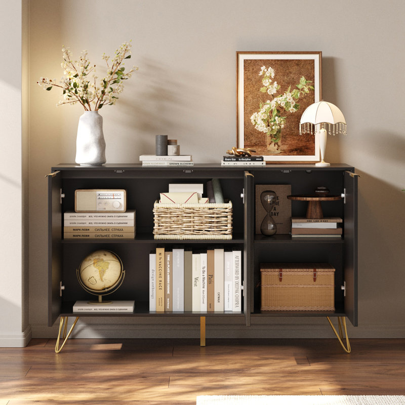 Buffet de rangement Camilo, Noir