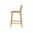 Fielder 28'' Seat Height Coastal Farmhouse Outdoor Armless Bar Stool With PE Wicker Seat And Acacia Wood Frame-112328612-112328613-113300773