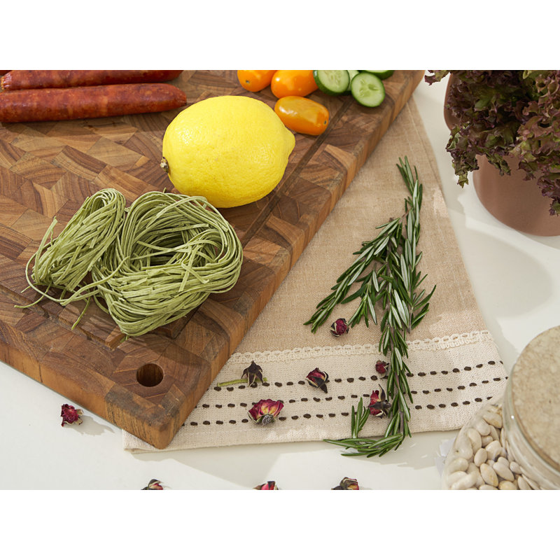 Everleigh Rectangular Teak Cutting Board with Juice Groove