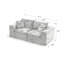 Canapé modulaire surdimensionné en chenille 76,74 po