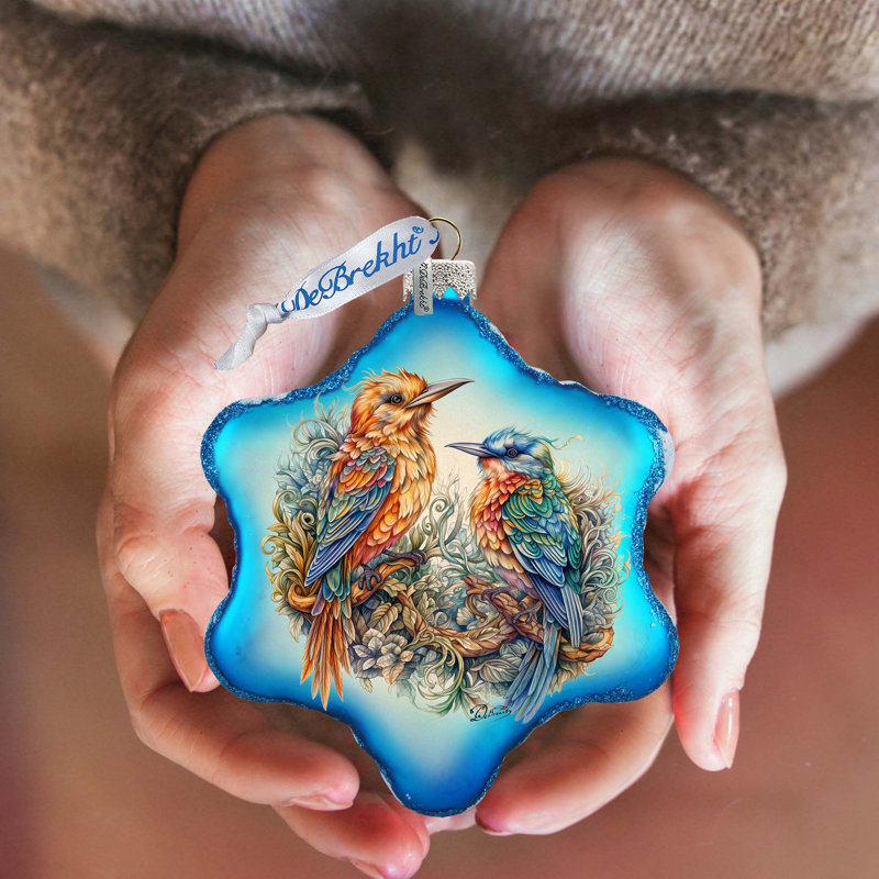 4'' Glass Hanging Figurine Ornament