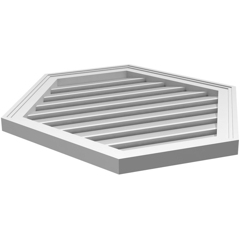 Évent horizontal fonctionnel à pignon en uréthane à surface horizontale Signature, H 28 po x l 28 po x P 1,5 po
