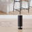 Lahni Contemporary Dark Gray Boucle Fabric Upholstered Counter Stool with Black Iron Legs and Cognac PU Accents-1073477140