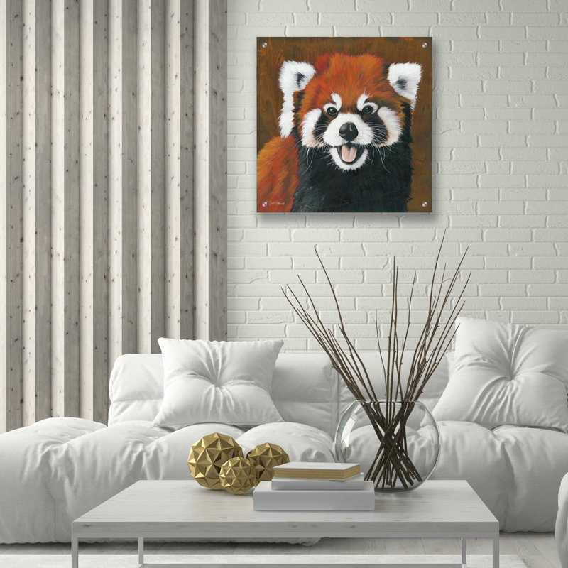 «Red» par Britt Hallowell, art mural en verre acrylique, H 24 po x l 24 po x P 0,2 po