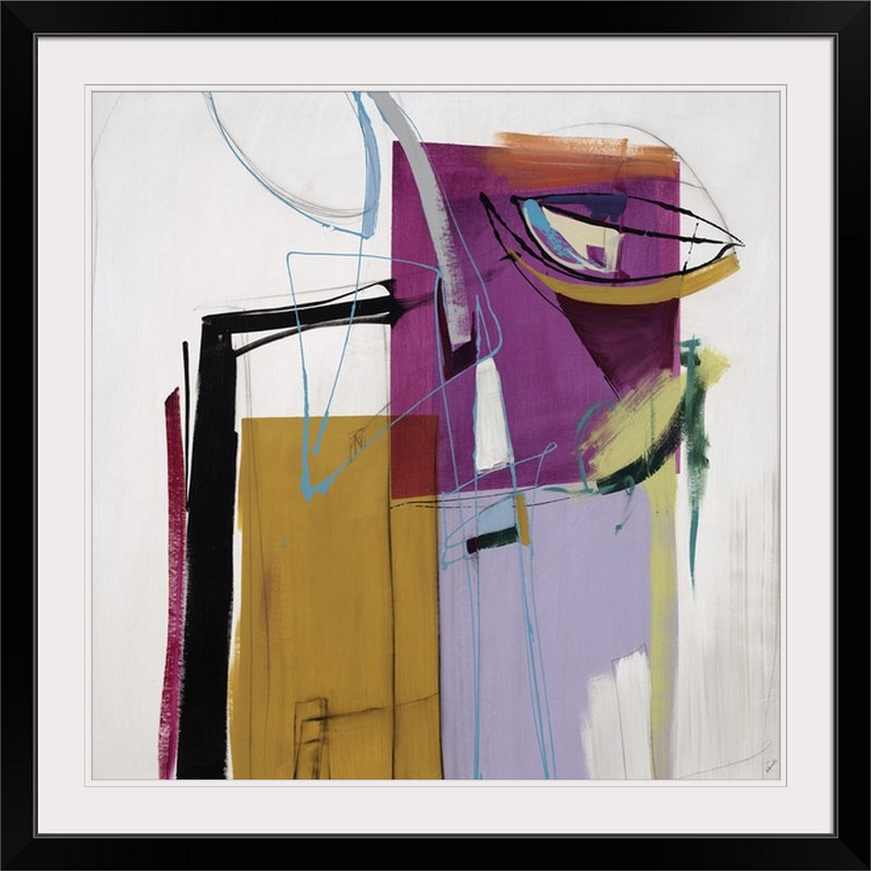 « i » sydney edmunds,, reproduction d’art Be Tempted, H 38 po x l 38 po x P 1 po, Cadre noir