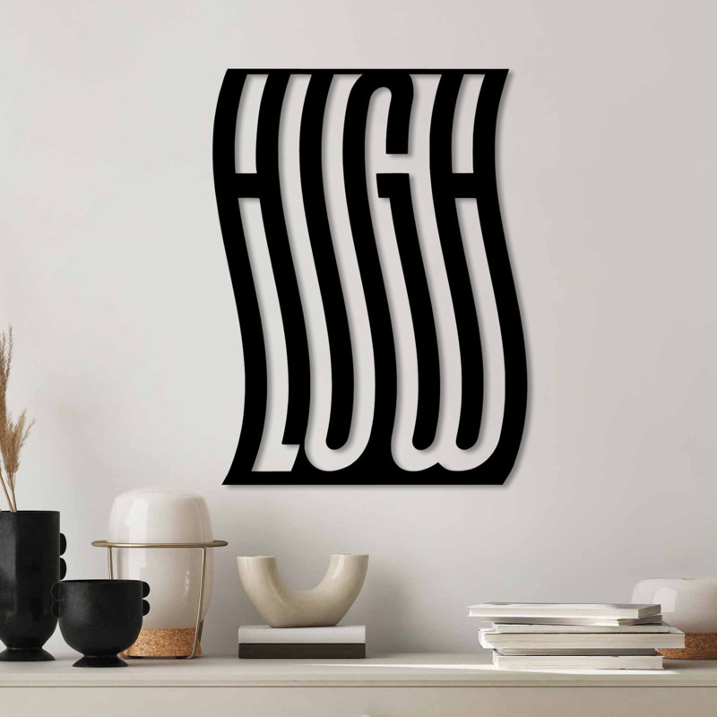 Elegant Decorative Metal Wall Accessory, Black Finish, 19.7 x 14.6 inches | 100% Metal, Thickness: 0.06 inches | Lightweight at 2.0 lbs | Perfect for Home Décor, Modern Aesthetic & Unique Wall Art