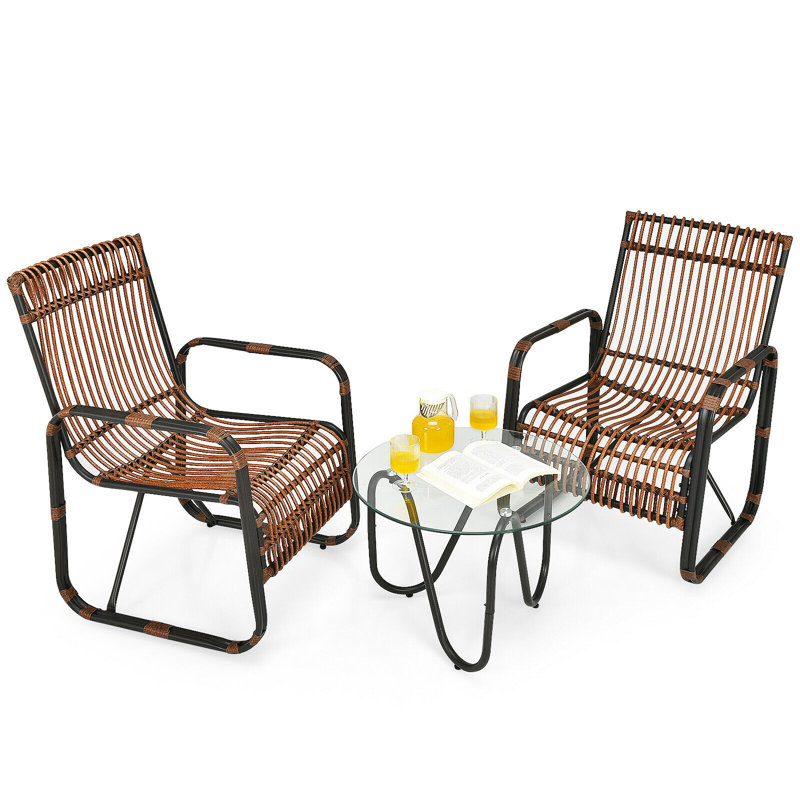 Lakely 2 Seater Rattan Conversation Set