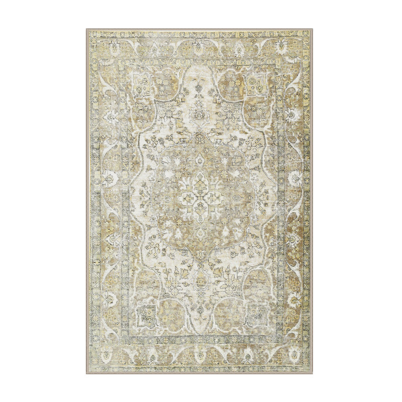 Tapis oriental vert clair Fay, Rectangle 2 pi x 3 pi