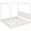 Blanc, lit à baldaquin à très grand lit à DEL, solution de modernisation de chambre à coucher moderne, taille de lattes de soutien, facile à assembler, rangement sous le lit-1174834093