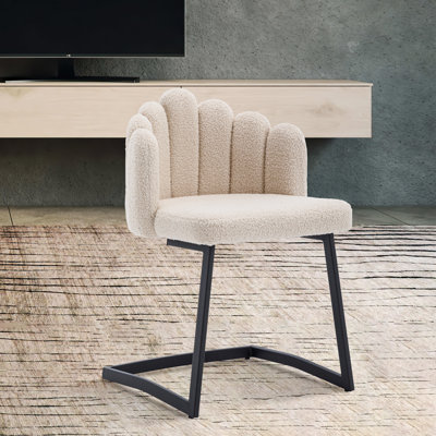 Carlecia 47 cm H Upholstered Dining Chair in Beige