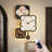 Black & Beige Retro Square Pendulum Wall Clocks