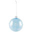 Boules de Noël en verre brillant avec gouttes de perles - 3 po (80 mm) - bleu et vert - 4 carats