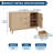 47 Inch Modern Fluted Sideboard Buffet Cabinet with 3 Drawers and Adjustable Shelves, Kitchen Storage Cabinet-1672777480