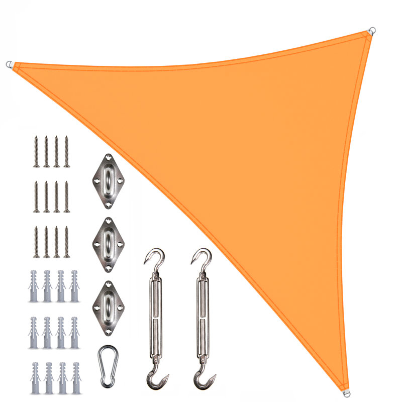 Large Yellow Waterproof Triangle Patio Shade Sail