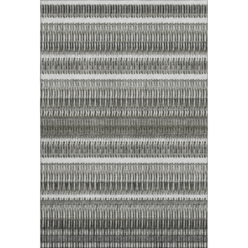 Tapis gris de qualité supérieure lavable à la machine Cerrito AMF589, Rectangle 9 pi x 12 pi