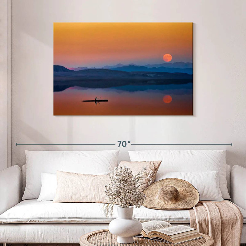 Gillard Sunset Rowboat, 30" H x 45" W