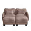 Canapé de soutien en chenille avec coussin de taille délicate et repose-pieds mobile, conception ergonomique incurvée, canapé modulaire facile à assembler pour le bureau du salon-45372624