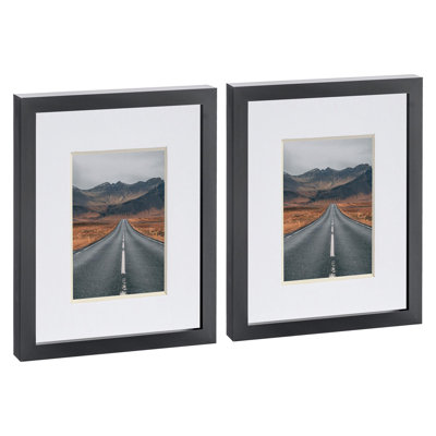 Photo Frames with 4" x 6" Mount - 8" x 10" - Black/White