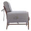 Fauteuil rembourré 34 po gris et brun