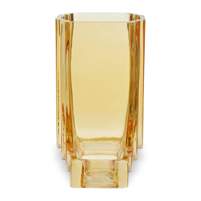 Daiji Glass Table Vase, Yellow