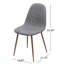 Chaise rembourrée en tissu avec pieds en métal Mid-Century