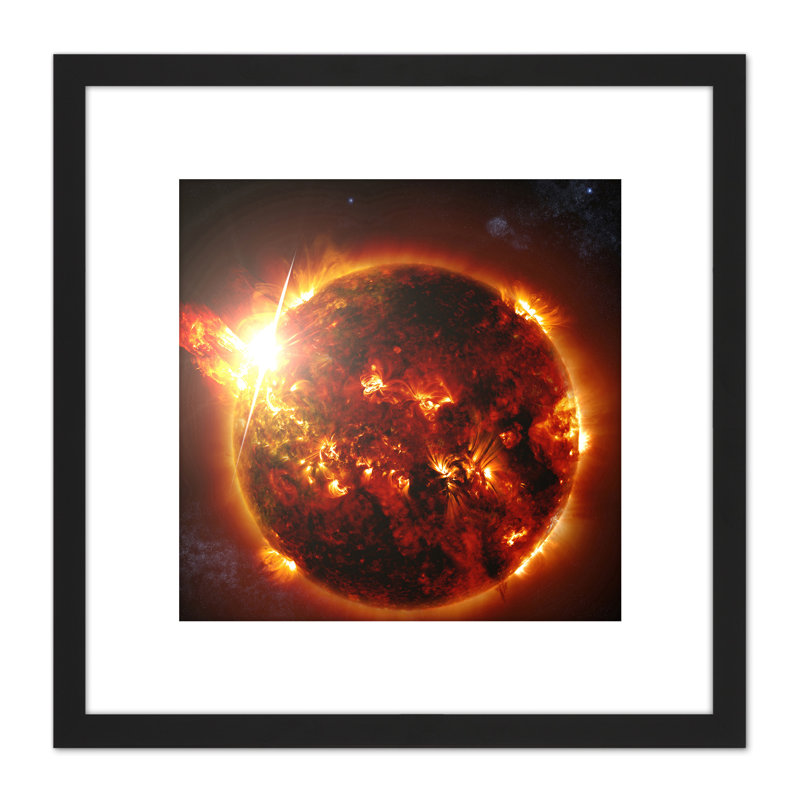 Space NASA Swift Mission Flares Mini Star Illustration - Single Picture Frame Print