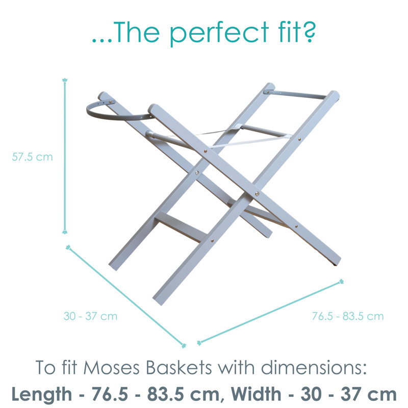 Moses Basket Stand, Grey