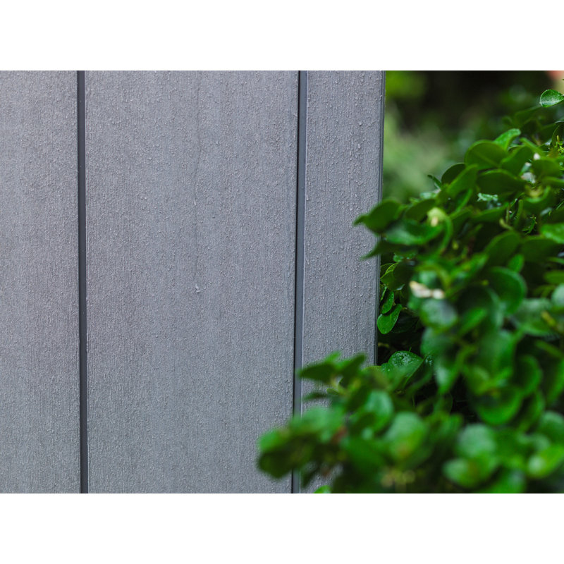 Gray Resin 7 x 7 Foot Outdoor Storage Shed with Windows