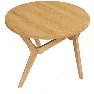 Round 2-In-1 Transformer Coffee Table With Adjustable Height, 16.5" For Coffee Table, 29.5" For Cocktail Table, Solid Wood, 34.5"
