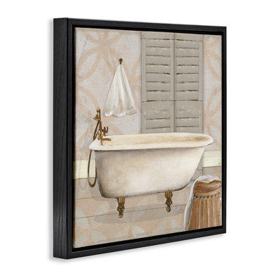 Cadre flottant rustique neutre Neutral Bath, design par Carol Robinson